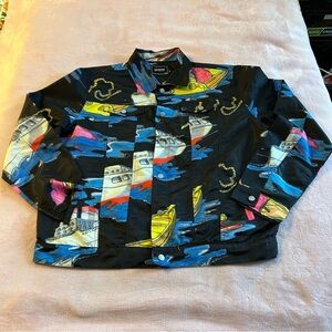 Pink Dolphin The Sail Away Jacket Windbreaker size L nautical streetwear